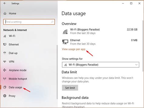 Image result for Data Usage PC Windows 10