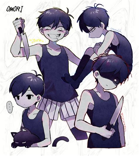 omori and mewo (omori) drawn by fuji_den_fujiko | Danbooru