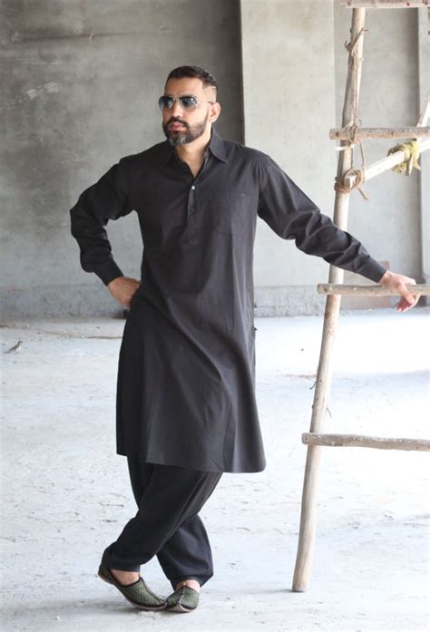 Gabru Black Pathani for Men | Kurtawala – kurtawala.com