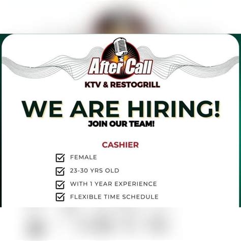 Aftercall KTV and restobar now hiring!! , FB Harrison St., Pasay City ...
