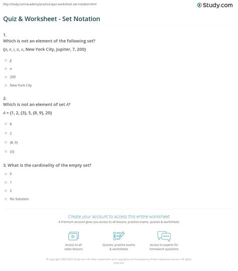 Interval and Set Notation Practice Test 的图像结果