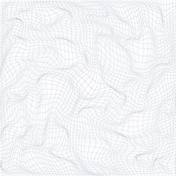 anaglif glitch warped parametric net surface waves white background ...