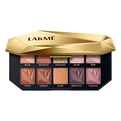Buy Lakme Be-Jewel Multichrome Eyeshadow Palette |10 Rich Shades ...