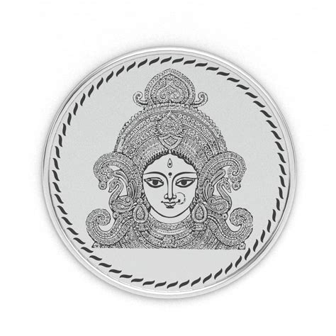 Buy AuGrav Jewels Goddess Devi Durga With Shlokam 999 Pure Silver Coin ...