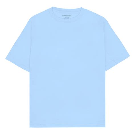 Baby Blue Plain Oversized T-shirt – SLATE HASH