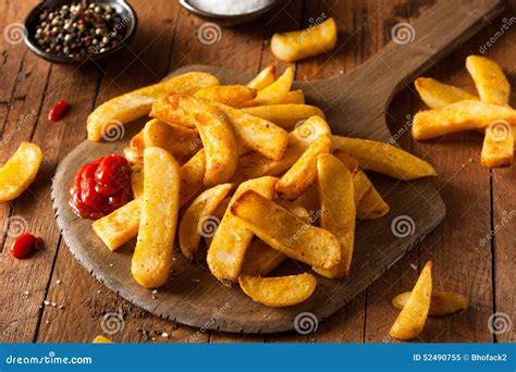 Homemade Salty Steak French Fries Stock Image - Image of fries, lunch ...