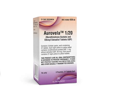 AUROVELA 1/20 [Norethindrone Acetate and Ethinyl Estradiol Tablets USP (1 mg/20 mcg) - 3x21 ...