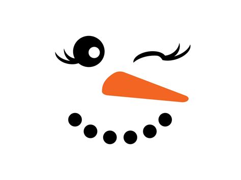 Printable Snowman Face Clipart - Printable Templates