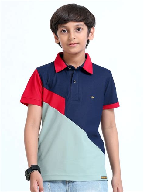 Navy Blue Cross Fit Polo T-Shirt - Comfort & Style