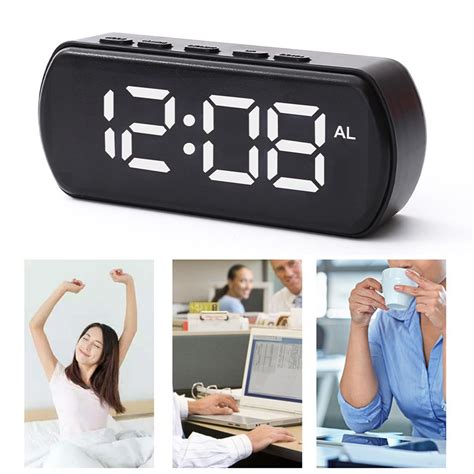 LED Digital Alarm Clock with Voice Activation | Large Display, 5 ...