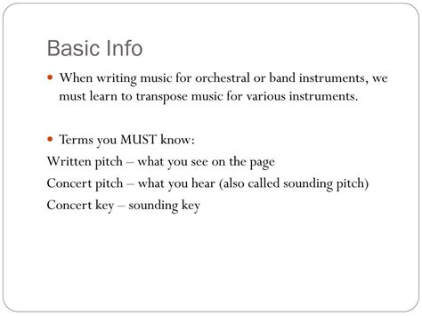 Image result for Transposition Instruments