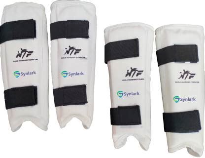 Synlark Taekwondo/Karate Combo of White Arm Guard and Shin Guard Boxing ...