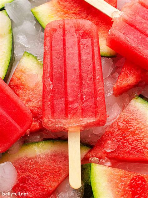 Watermelon Popsicles Recipe {kid friendly or boozy} - Belly Full