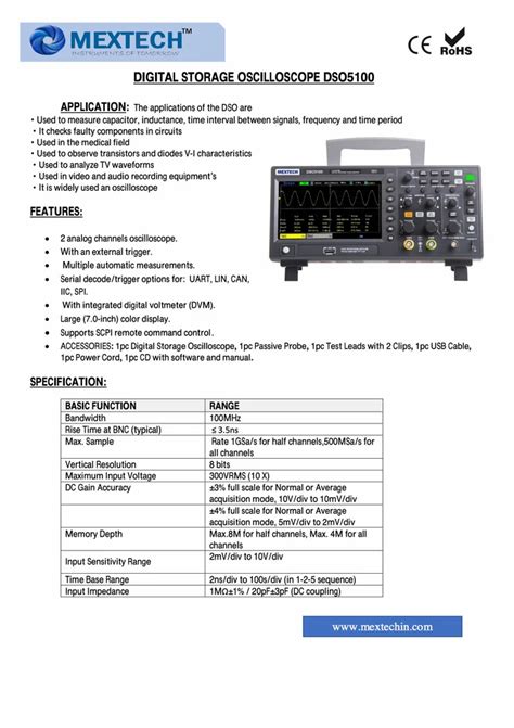Oscilloscopes - Digital Storage Oscilloscope DSO-5100 Manufacturer from ...