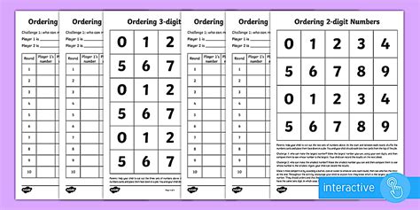 Image result for Ordering Numbers Game
