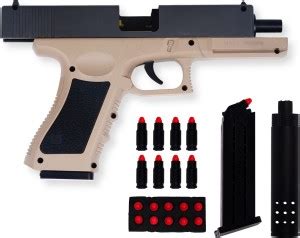 GEX Kids Toy Gun| Soft Bullets Pistol | Pull Back Action Ejecting ...