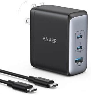 Anker Nano 100W USB-C Charger, 3-Port Fast Compact GaN Charger for ...