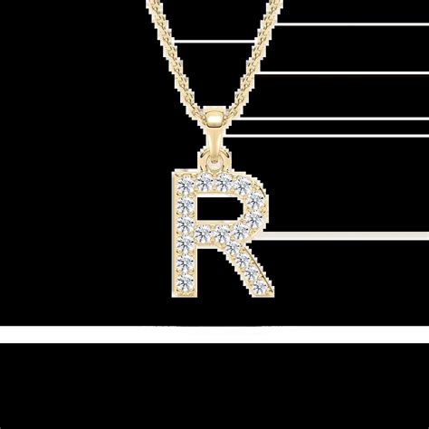 Lab Grown Diamond Modern R Shape Pendant