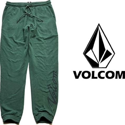 1点物 ボルコムVOLCOM深緑スリムスウェットパンツ古着メンズLレディースOKアメカジ90sストリートスポーツブランド下トレーナー中古 ...