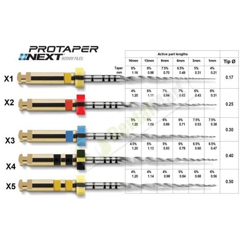 ProTaper Next Rotary Files Dentsply PK/3 Files - Dentalmart