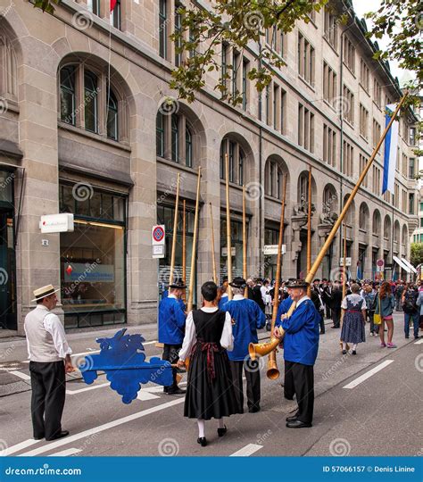 Swiss National Day Parade Participants Editorial Photography - Image of ...