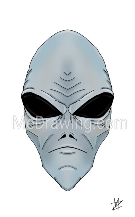 Alien Head Drawing at PaintingValley.com | Explore collection of Alien ...