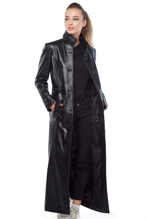 Women's Leather Trench Coat at Jeremy Horton blog