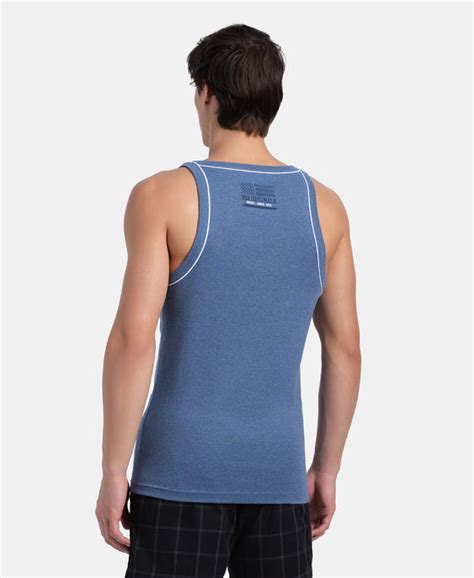 Buy Super Combed Cotton Rib Square Neck Gym Vest with Graphic Print ...