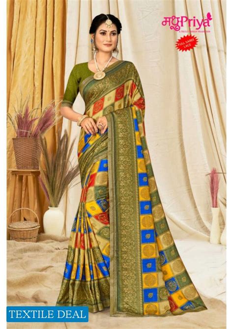Madhupriya Mantraa Wholesale Vichitra Fabrics Indian Sarees ...