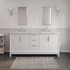 Water Creation Elizabeth 72-in Pure White Undermount Double Sink ...