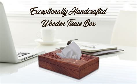 ITOS365 Handmade Wooden Tissue/Napkin Holder Box Cover with Brass Inlay ...