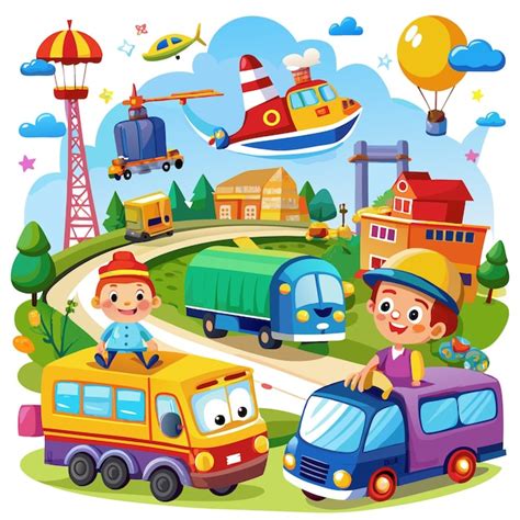 Transportation Kids Cartoon 的图像结果