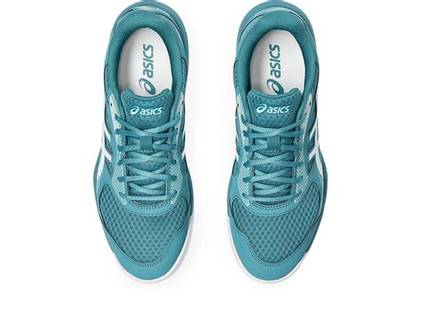 Asics Upcourt 5 Badminton Shoes - Blue Teal/White – Achivr