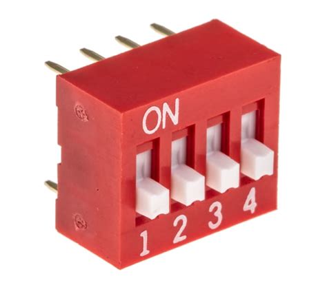 NDS-04-V APEM | APEM 4 Way Through Hole DIP Switch SPST, Raised ...