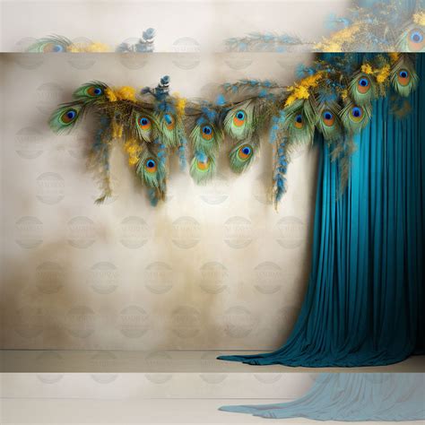Plumage Paradise - Printed Backdrop - Fabric - 5 by 7 feet | Madras ...