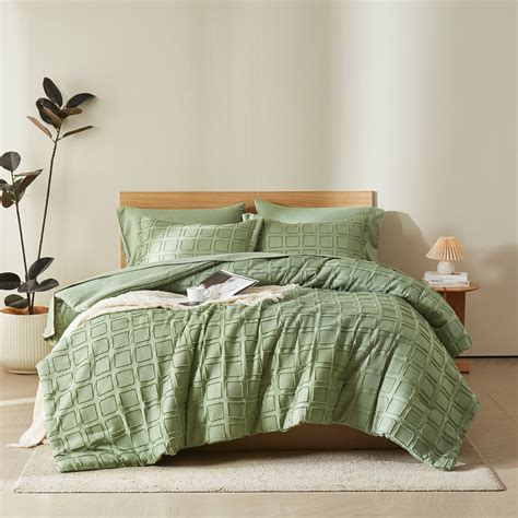 Davulos Sage Green Comforter Set Queen Size,7 Pieces Queen Bed in a Bag ...