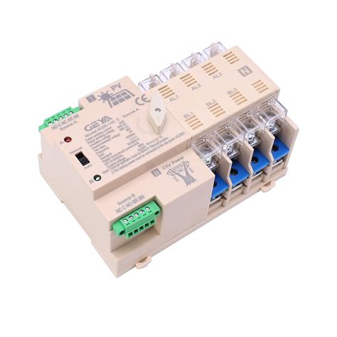 On Grid Photovolatic Power Automatic Transfer Switch Din Rail 4p ...