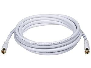 Buy Monoprice 106315 10-Feet RG6 Quad Shield CL2 Coaxial Cable with F ...