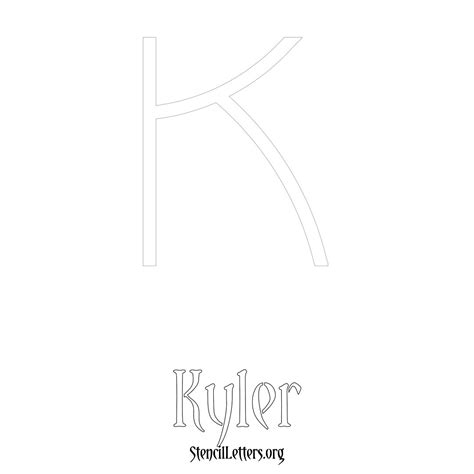 Kyler Free Printable Name Stencils with 6 Unique Typography Styles and ...