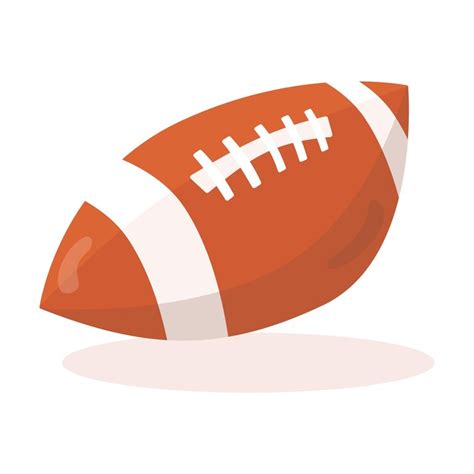 Sports accessory of american football ball realistic classic brown ...
