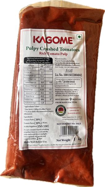 Kagome Pulpy Crushed Tomato - Rich Tomato Pulp - 1kg – Fetch N Buy