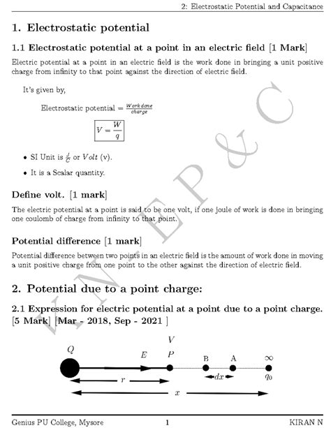 2 EP & C - 2 EP & C - K N - E P & C 1. Electrostatic potential 1 ...