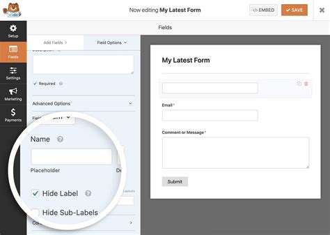 Image result for How to Hide Label HTML