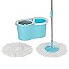 Gala Twin Bucket Spin Mop with 2 refills and 1 liquid dispenser (Blue ...