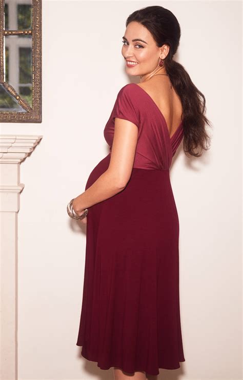 Alessandra Maternity Dress Short Rosey Red - Maternity Wedding Dresses ...