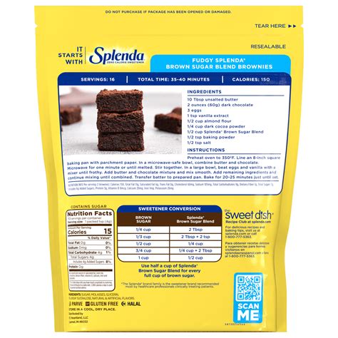 Splenda Brown Sugar Blend, 1 lb Pouch | Half The Calories Of Brown Sugar!
