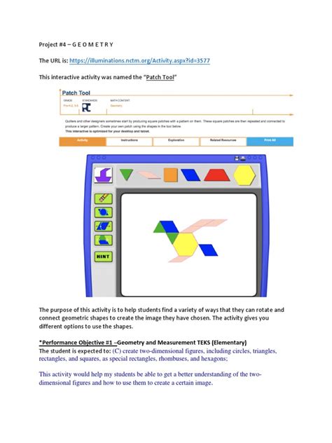 Geometry Project Math1351 | PDF