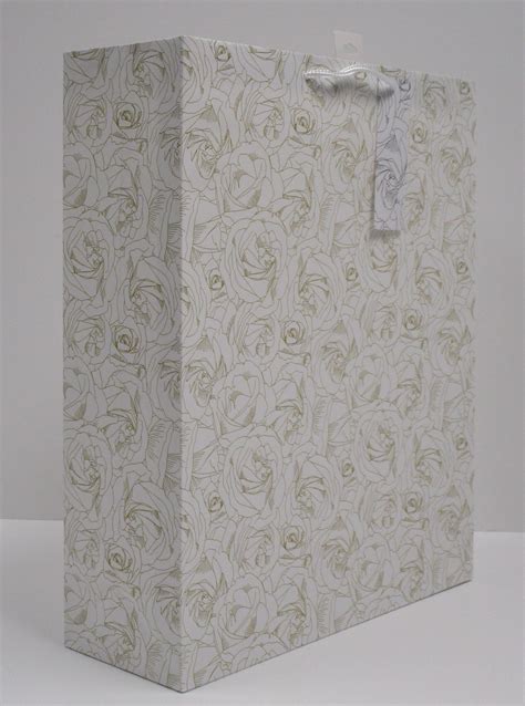Way to Celebrate Everyday Super Jumbo Paper Gift Bag, Gold Roses, 14.5 ...