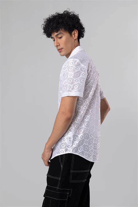Hawaiian Hakoba Rhombus White Shirt – SNITCH