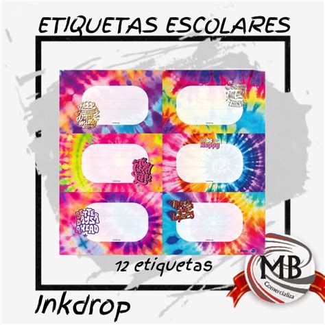 ETIQUETAS ESCOLARES DISEÑOS X 12 - MB Comercializa